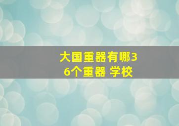 大国重器有哪36个重器 学校